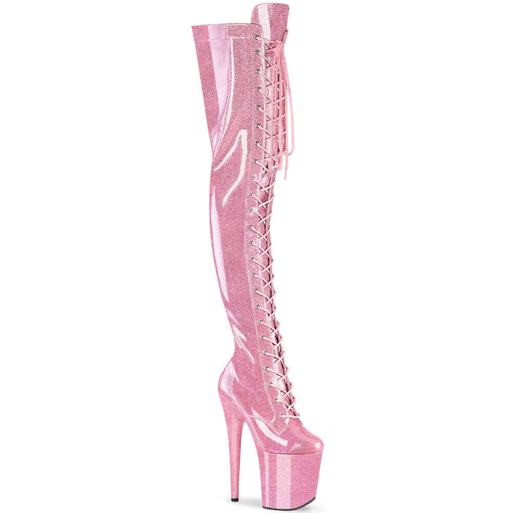 Pleaser - FLAMINGO-3020GP Cuissardes à plateforme - Rose